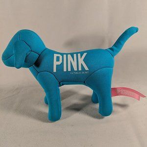Victoria's Secret Pink Dog 1986 teal blue 6" x 8" stuffed plush animal Puppy
